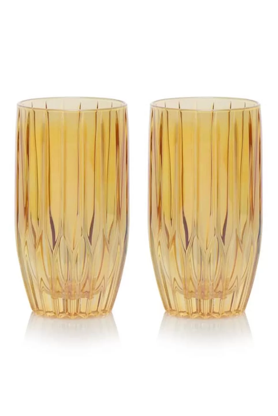 Tumblers | Luisa Beccaria Ambra Set Of Two Large Tumbler Glass