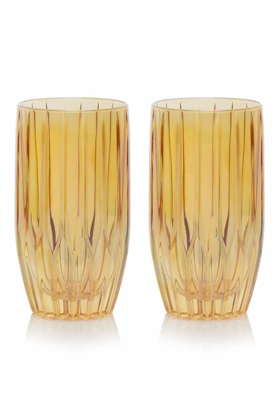 Tumblers | Luisa Beccaria Ambra Set Of Two Large Tumbler Glass