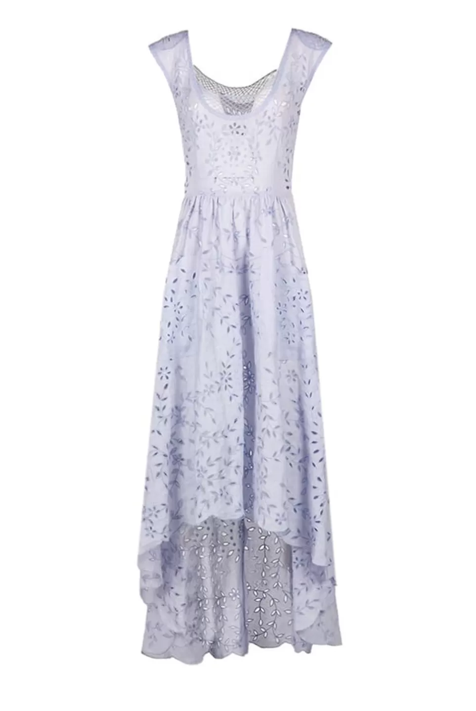 Dresses | Luisa Beccaria Asymmetric Embroidered Eyelet Cotton Midi Dress