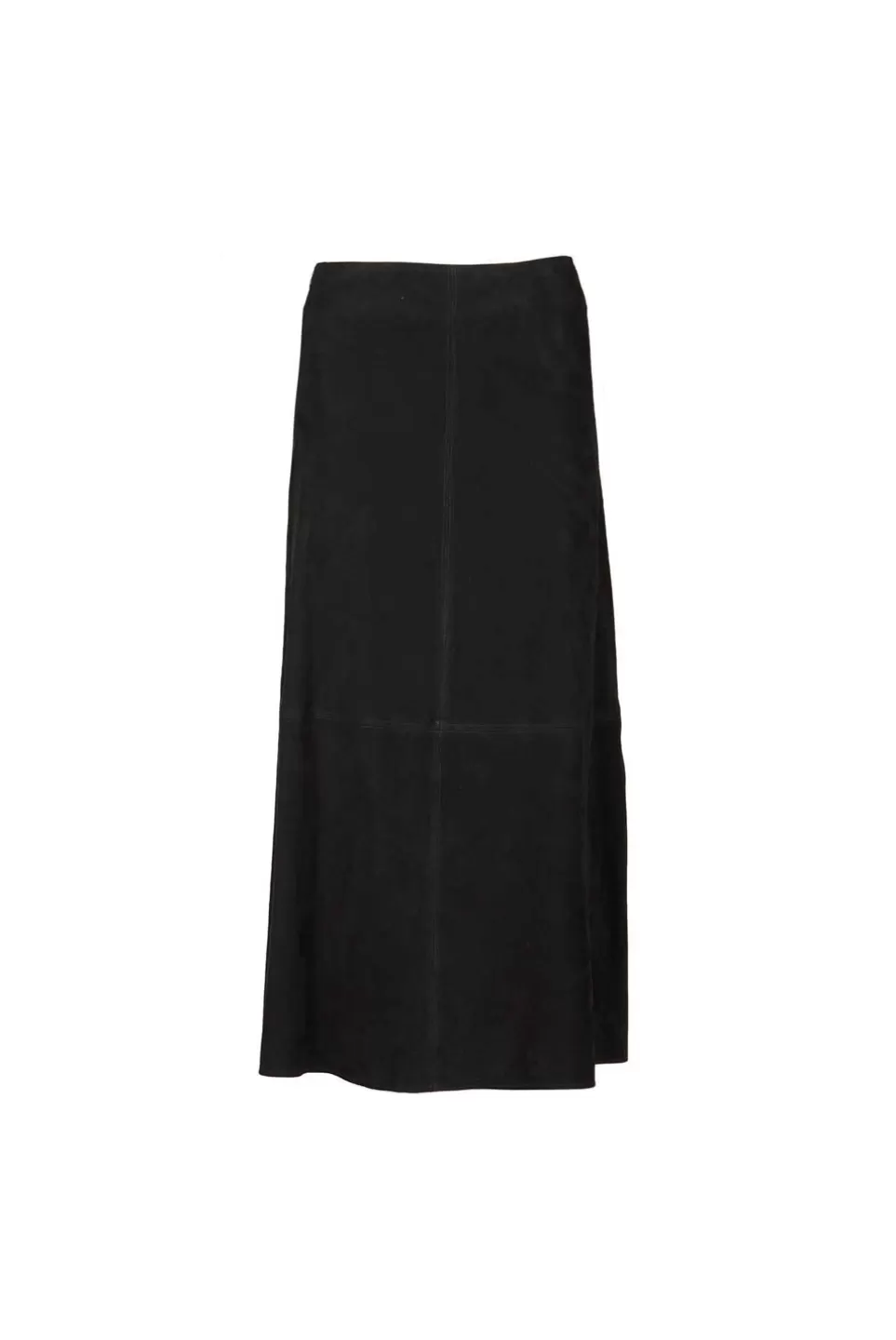 Skirts | Luisa Beccaria Black Suede Midi Skirt