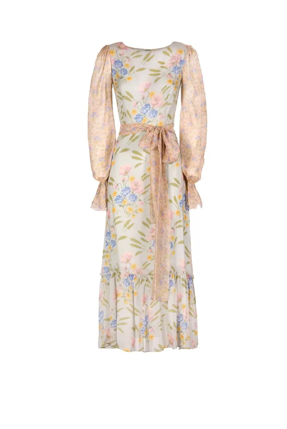 Dresses | Luisa Beccaria Blooming Mirage Printed Georgette Dress