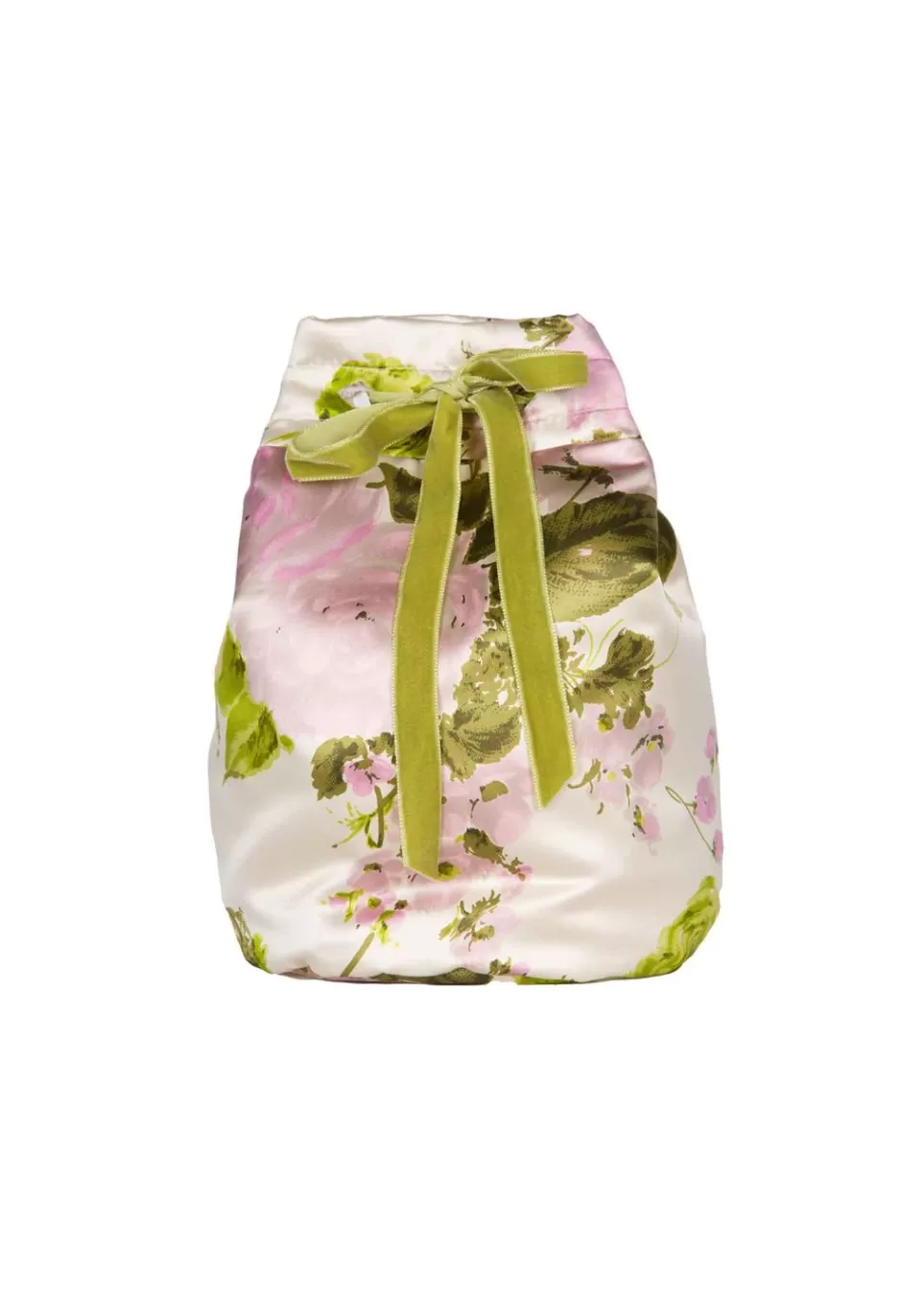 Bag | Luisa Beccaria Blooming Roses Silk Bucket Bag