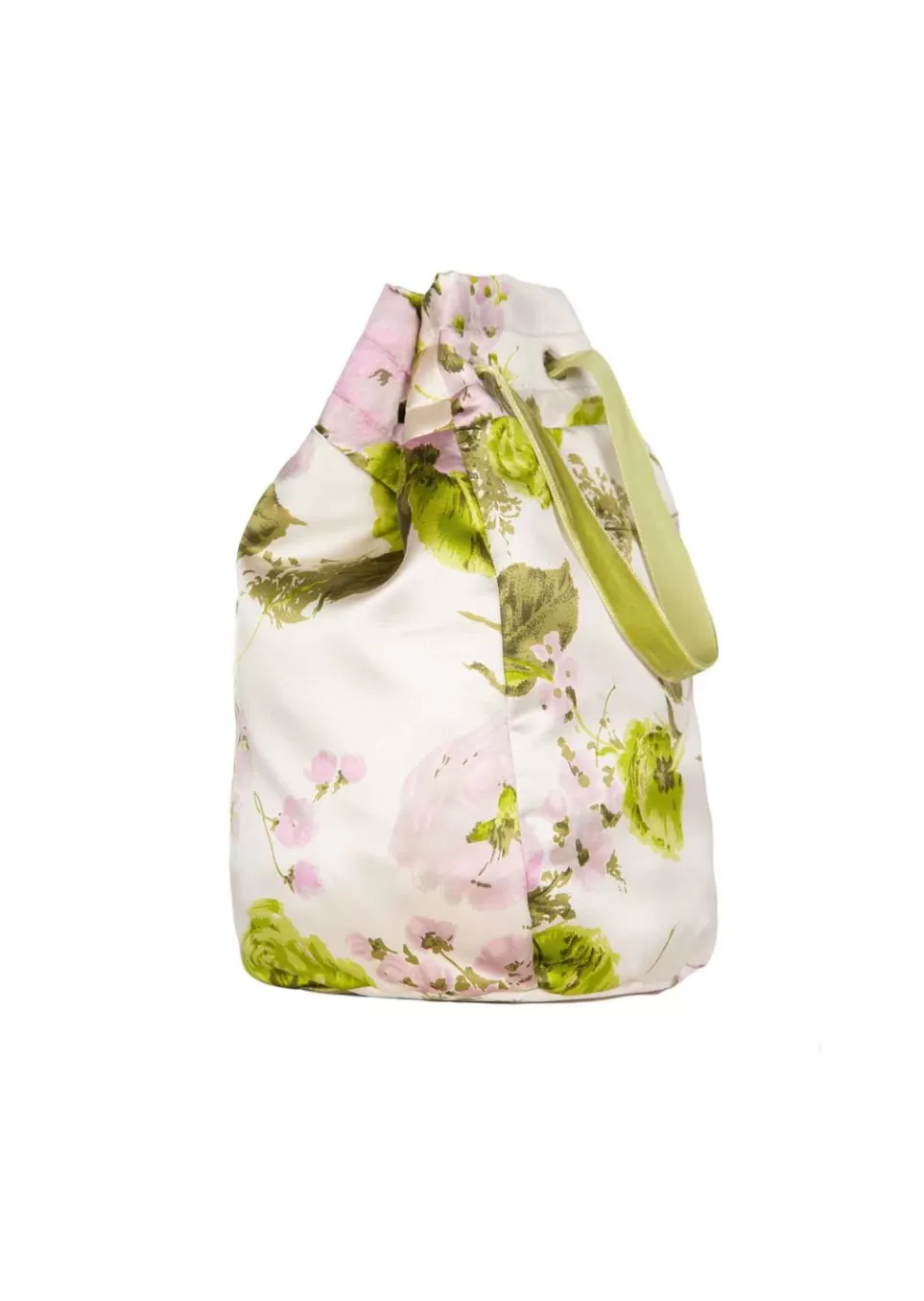 Bag | Luisa Beccaria Blooming Roses Silk Bucket Bag