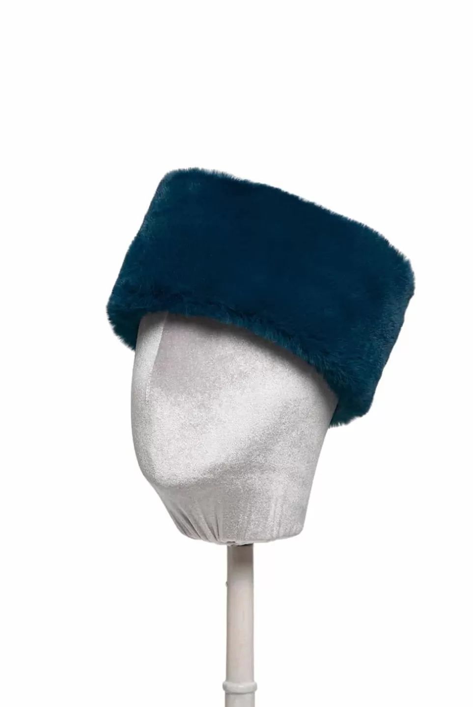 Headband | Luisa Beccaria Blue Faux Fur Hairband