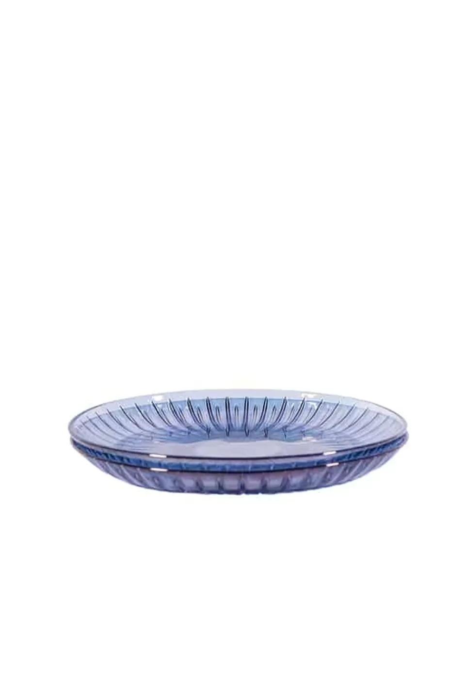 Plate | Luisa Beccaria Blue Set Of Two Glass Fruit Plate