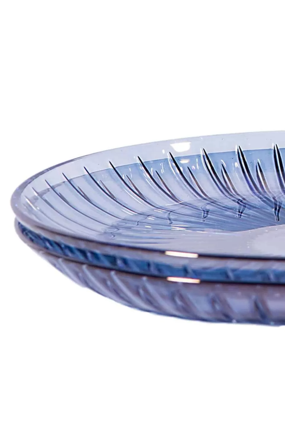 Plate | Luisa Beccaria Blue Set Of Two Glass Fruit Plate