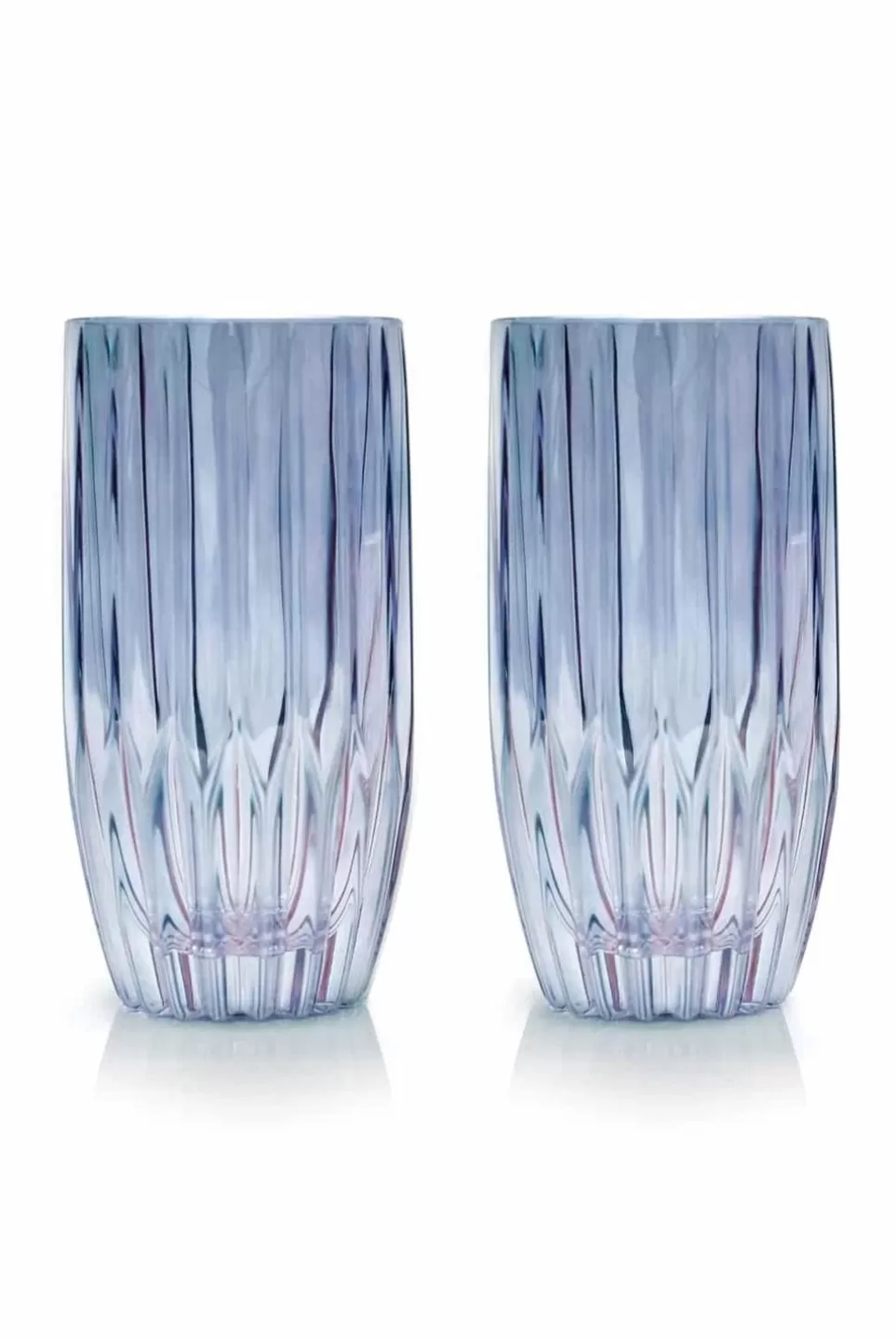 Tumblers | Luisa Beccaria Blue Set Of Two Large Tumbler Glass