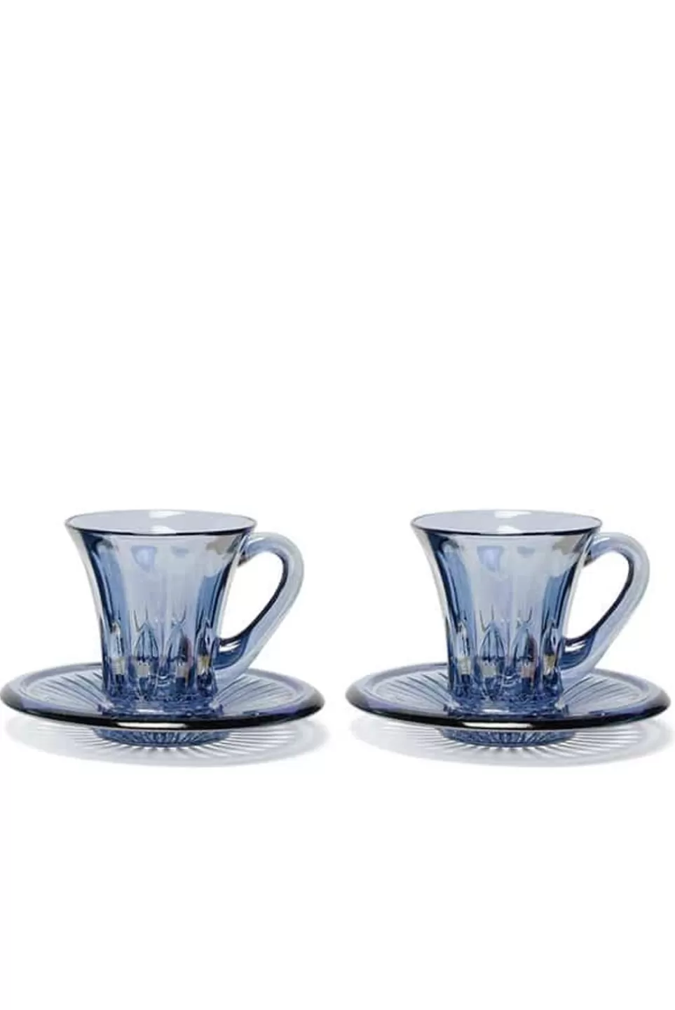 Cups | Luisa Beccaria Blue Set Of Two Prestige Transparent Coffee Cups