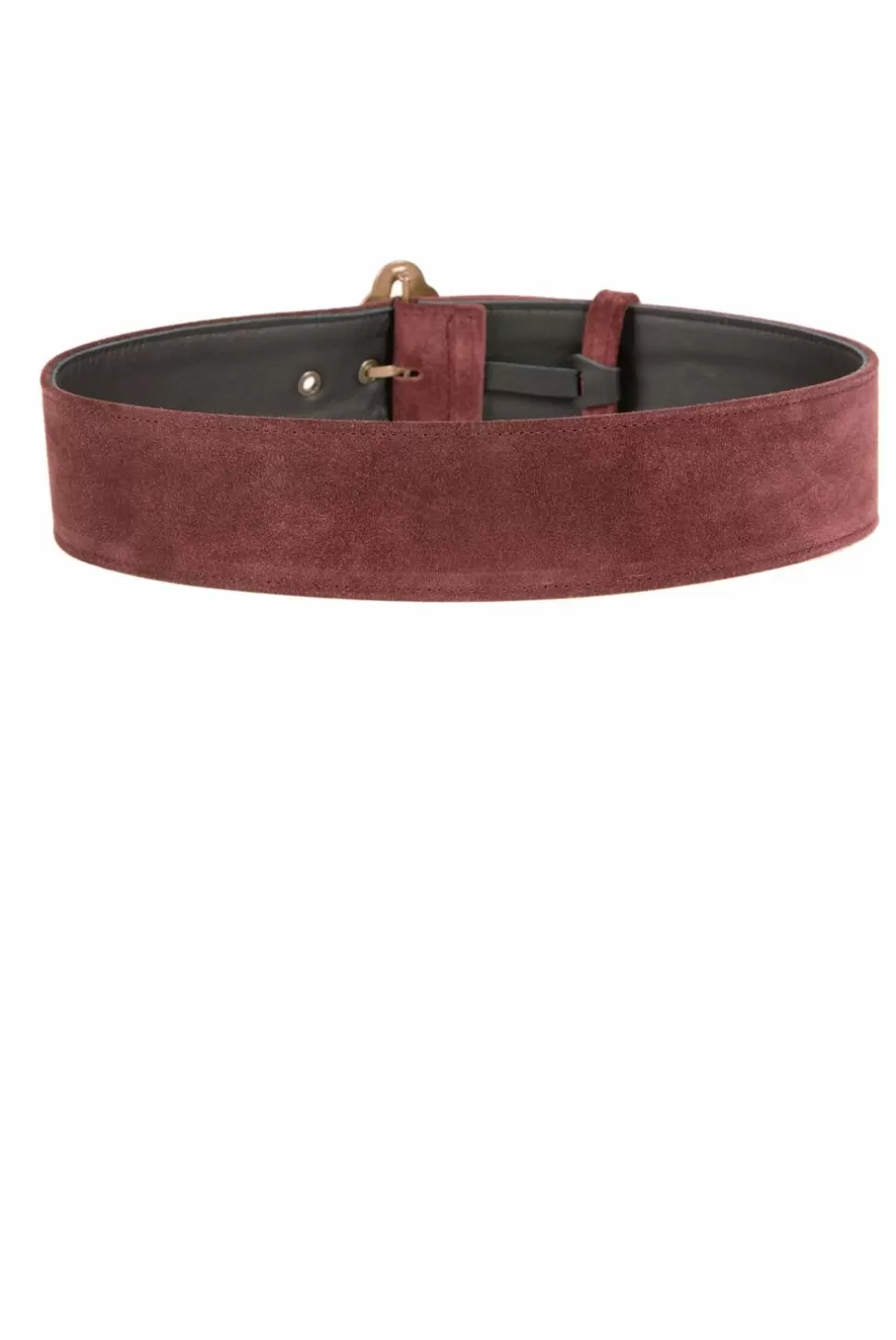 Belt | Luisa Beccaria Bordeaux Suede Belt