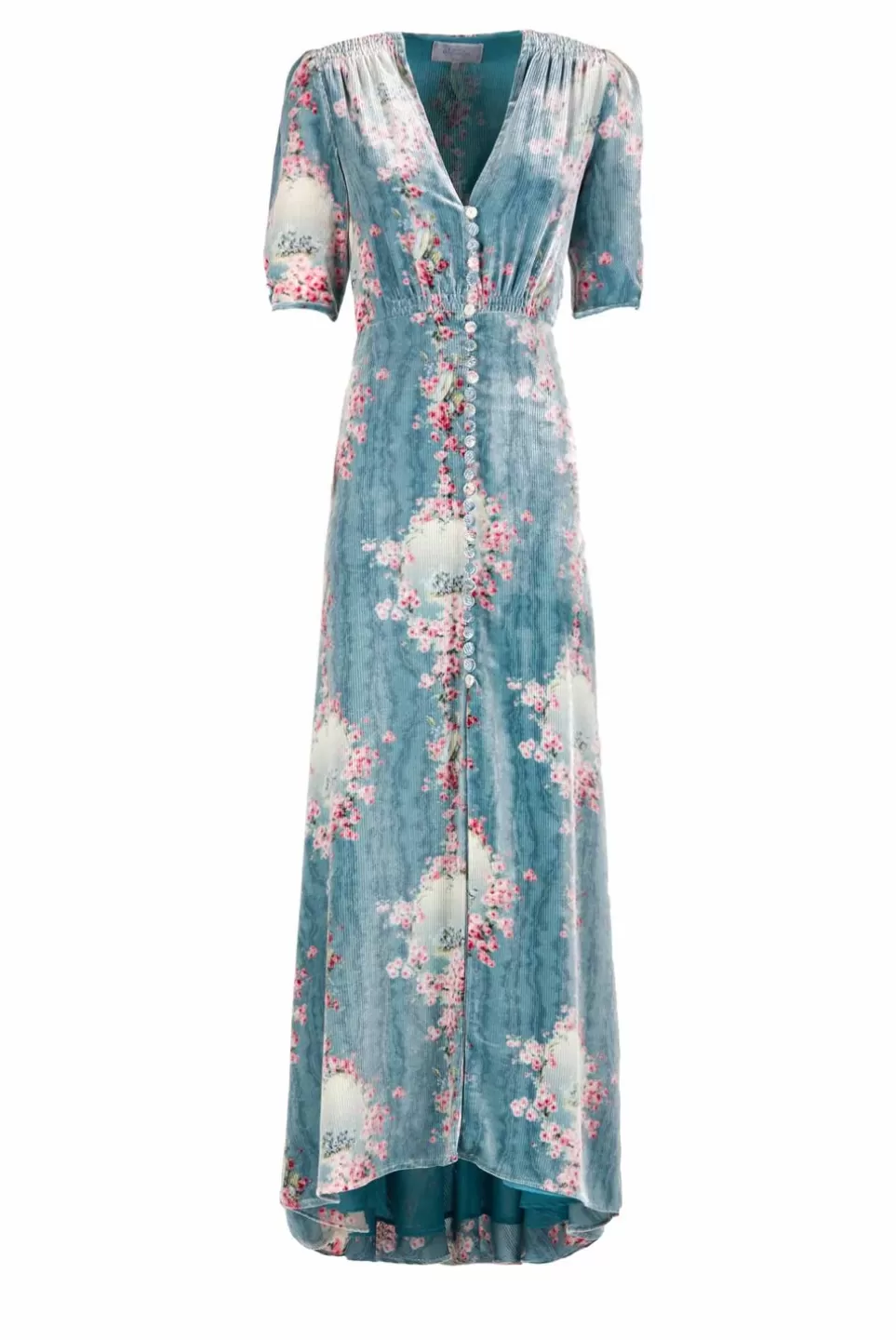 Dresses | Luisa Beccaria Bottoncino Devore Circle Of Roses Dress