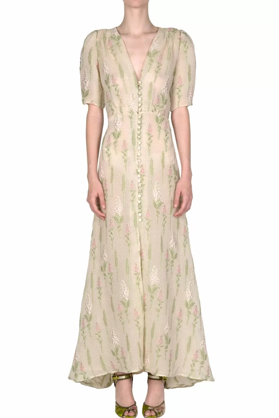 Dresses | Luisa Beccaria Bottoncino Fil Coupe Dress