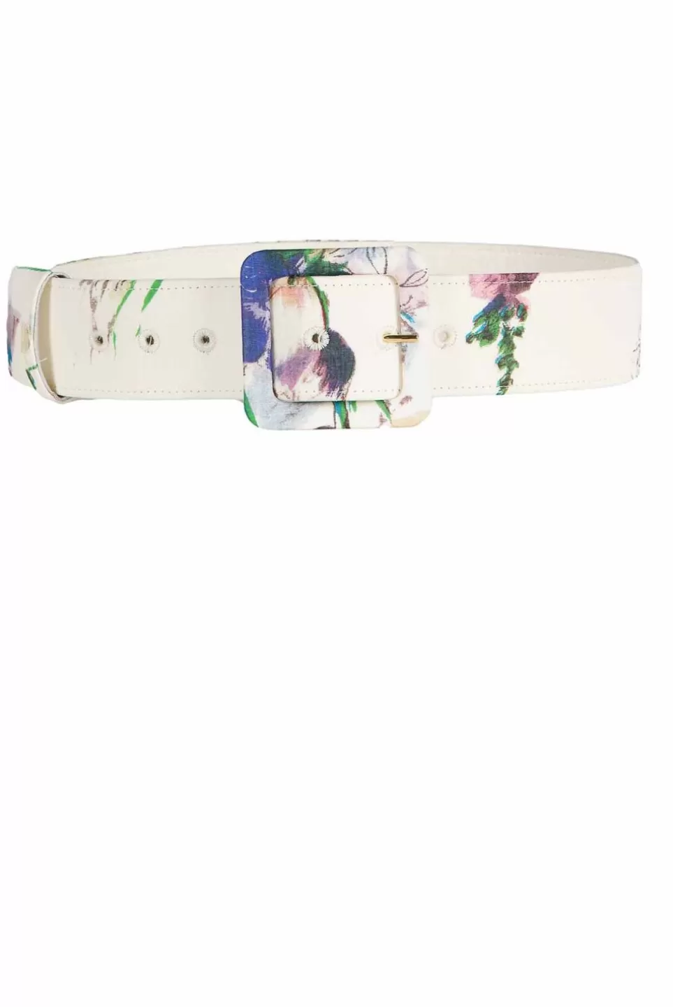 Belt | Luisa Beccaria Bouquet Printed Belt