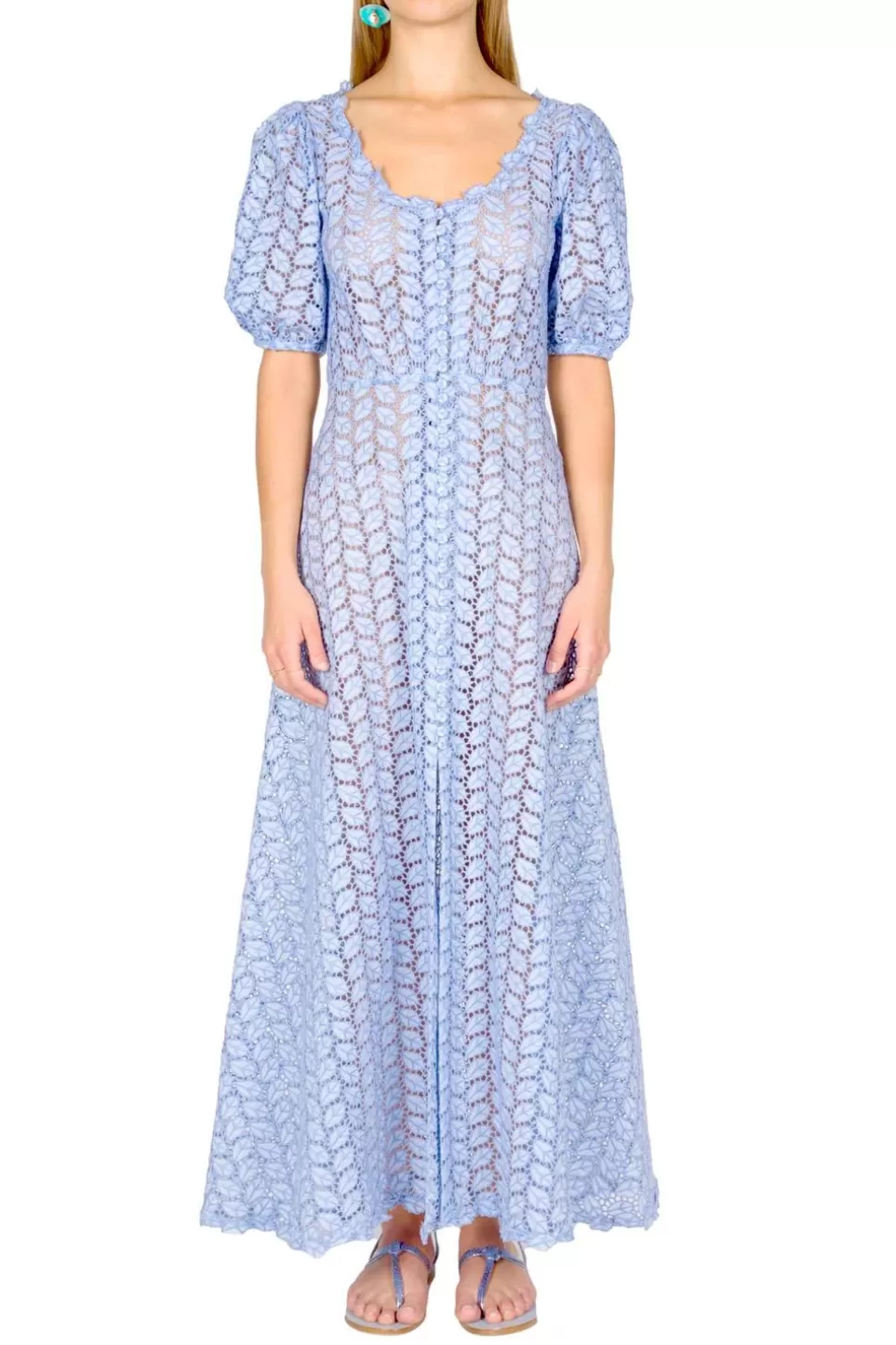 Dresses | Luisa Beccaria Broderie Anglaise Bottoncino Dress