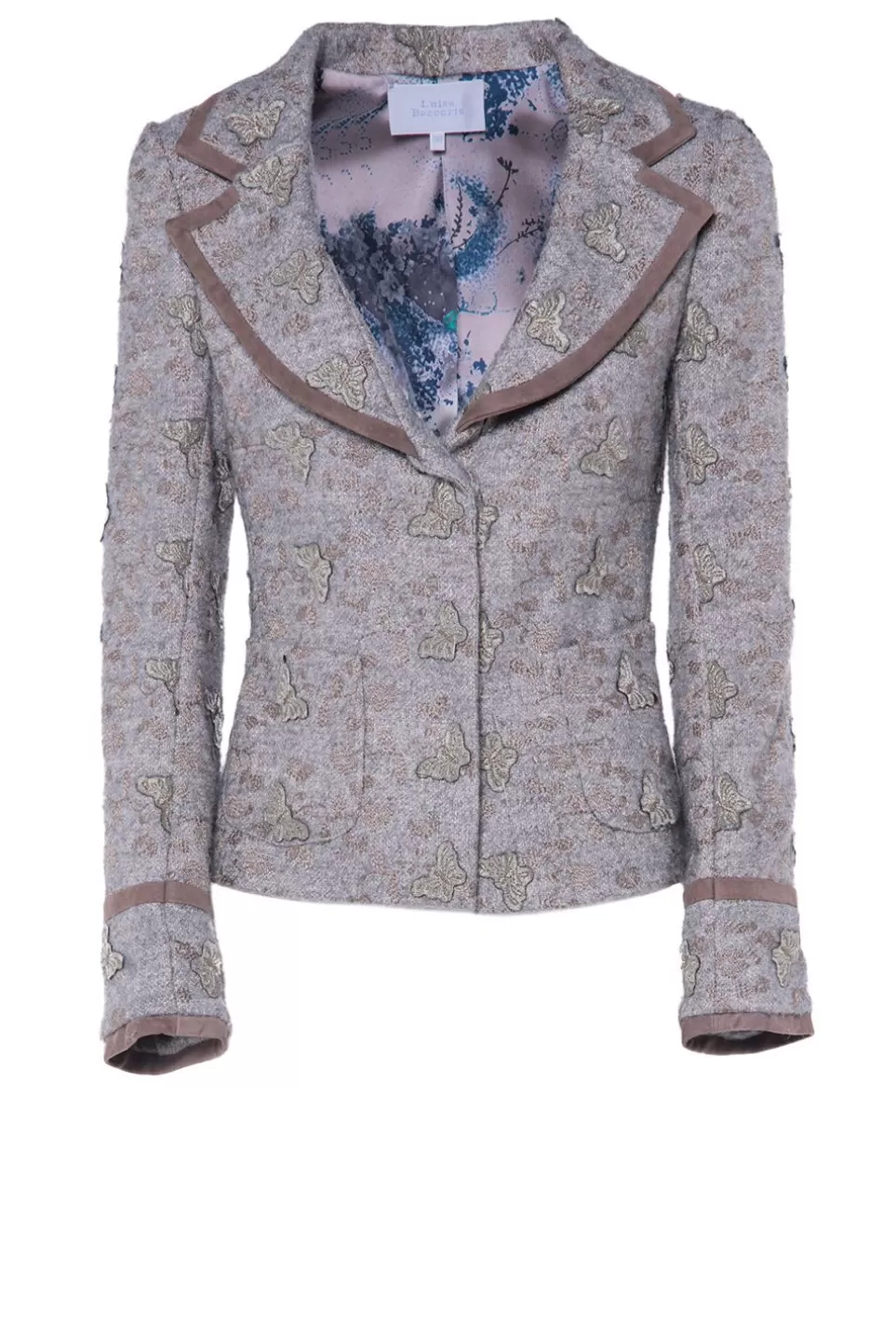 Jackets & Coats | Luisa Beccaria Butterfly Jacquard Fitted Jacket