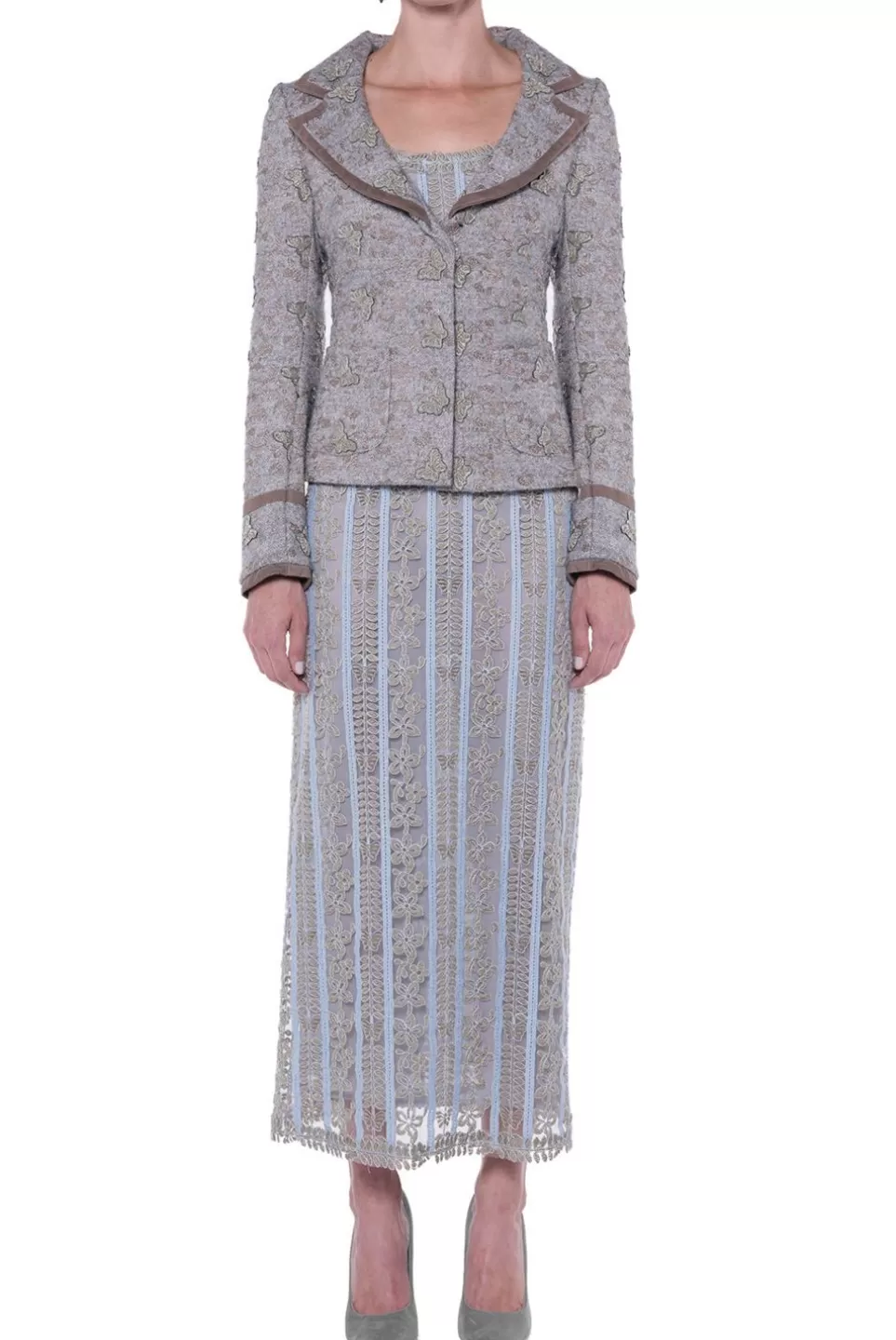 Jackets & Coats | Luisa Beccaria Butterfly Jacquard Fitted Jacket