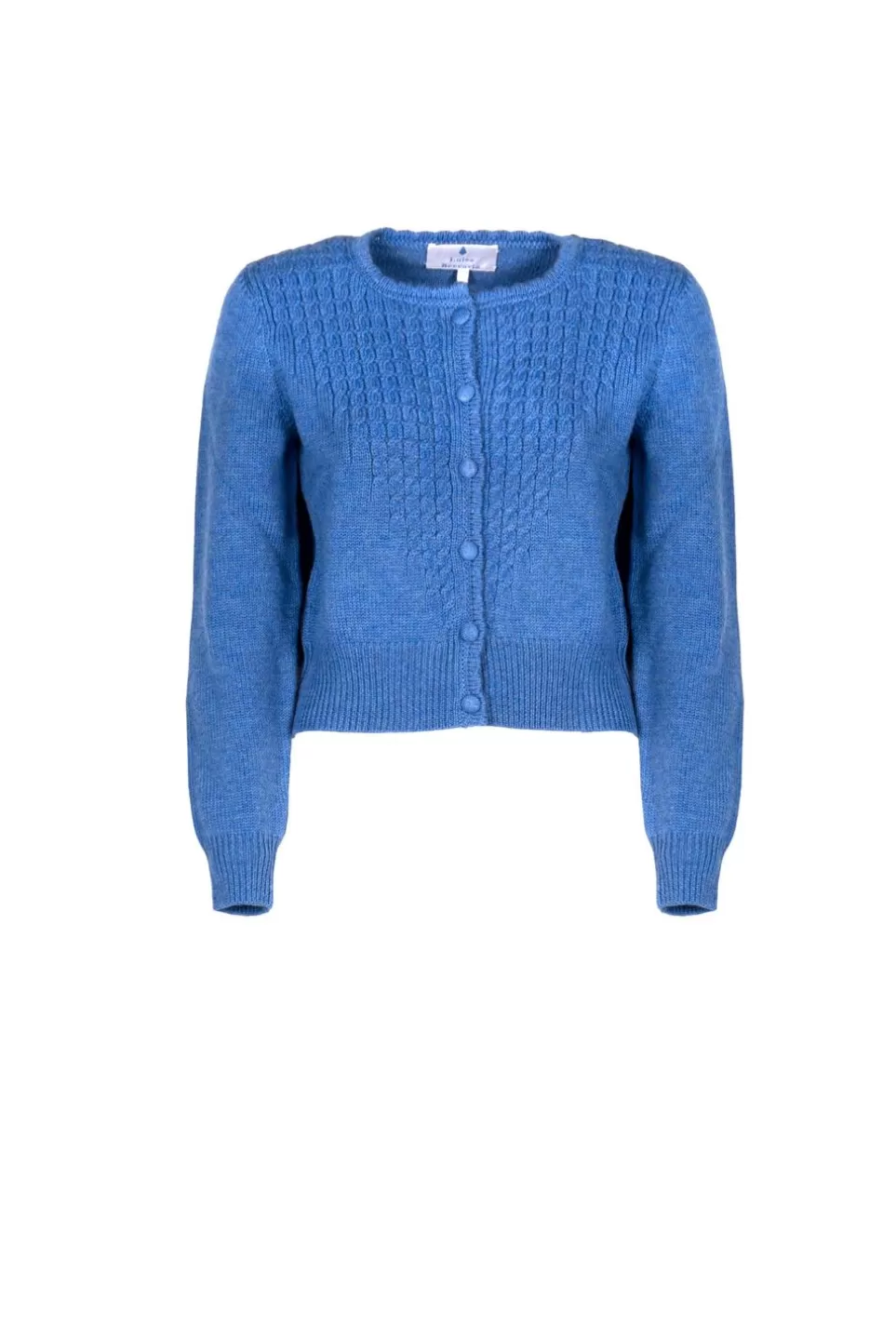 Knitwear | Luisa Beccaria Cable Knit Cardigan With Buttons Bluette