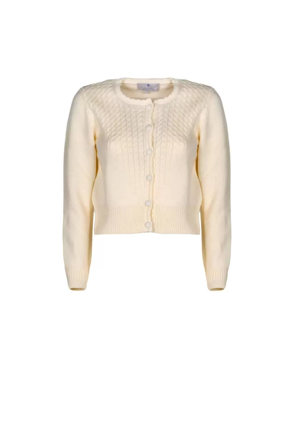 Knitwear | Luisa Beccaria Cable Knit Cardigan With Buttons Cream