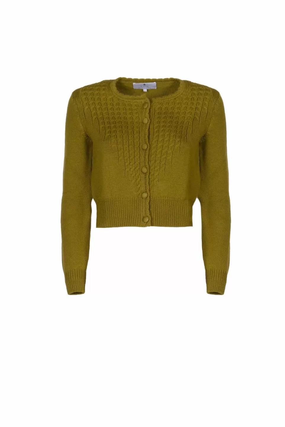 Knitwear | Luisa Beccaria Cable Knit Cardigan With Buttons Olive