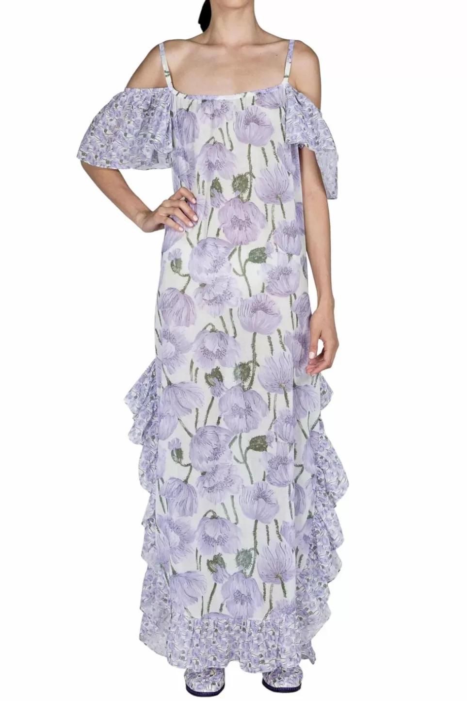 Dresses | Luisa Beccaria Caftan Dress With Volants