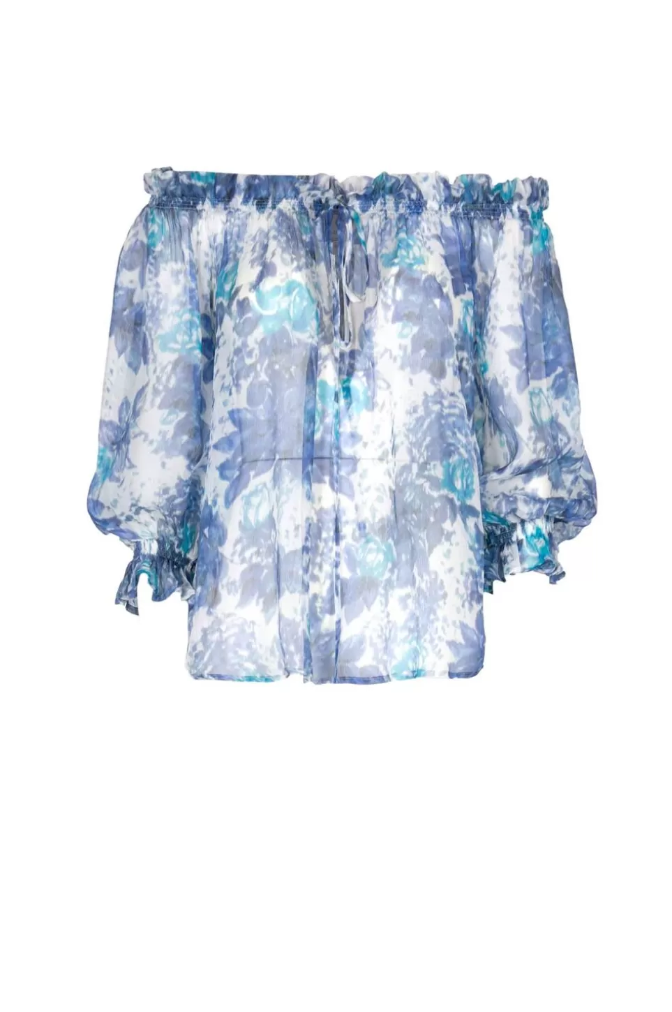 Tops & Blouses | Luisa Beccaria Capri Off-Shoulder Silk Blouse