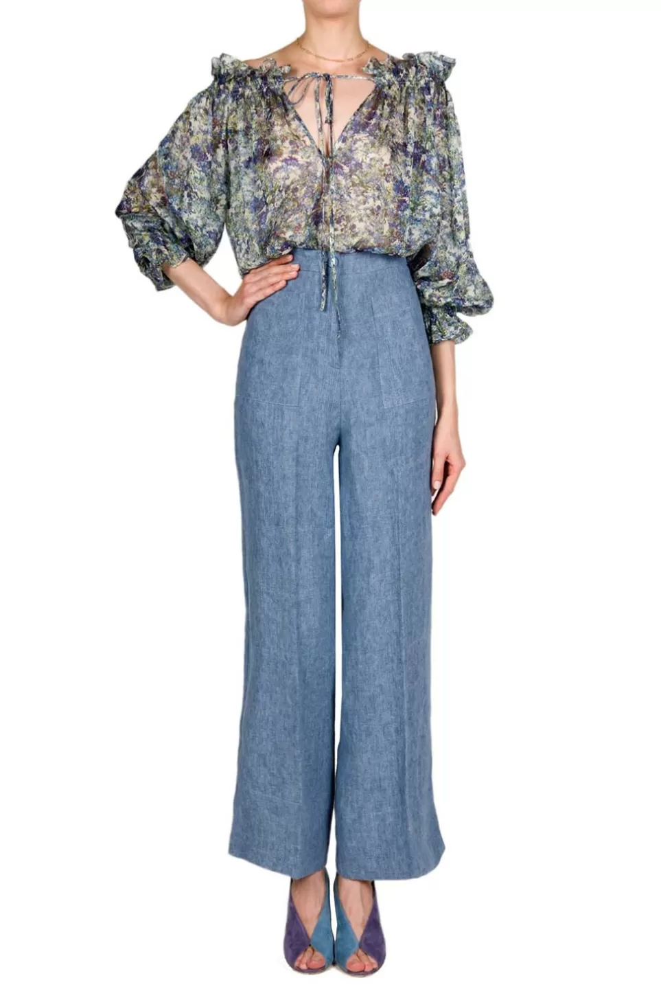 Tops & Blouses | Luisa Beccaria Chiffon Printed Blouse