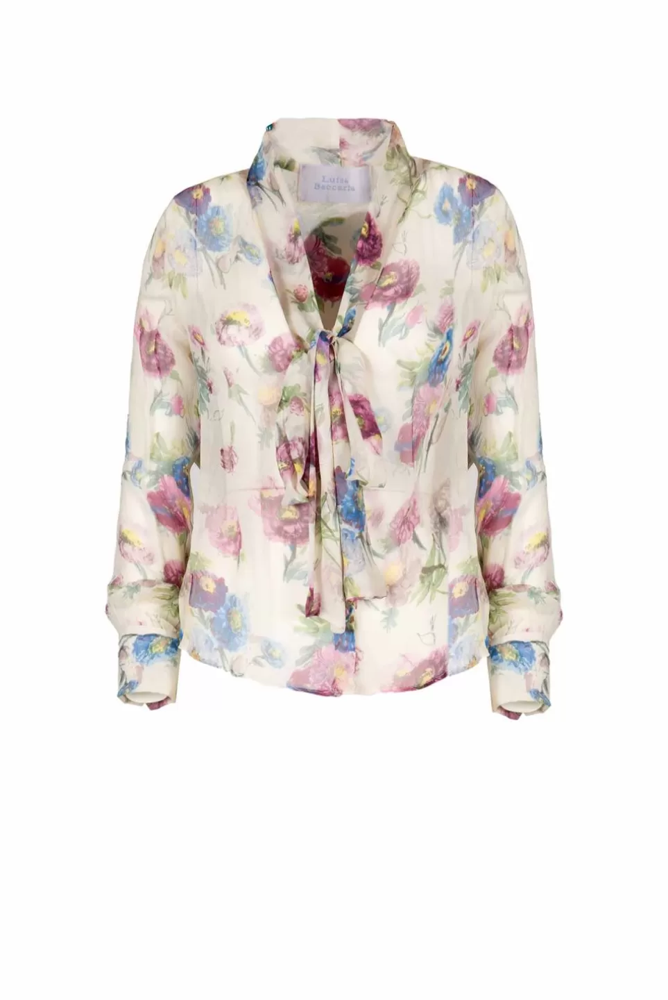 Tops & Blouses | Luisa Beccaria Chiffon Printed Macro Anemones Blouse