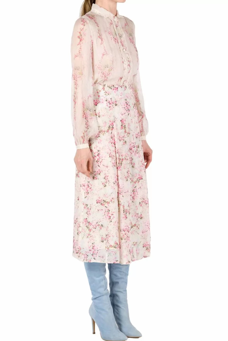 Tops & Blouses | Luisa Beccaria Circle Of Roses Chiffon Shirt