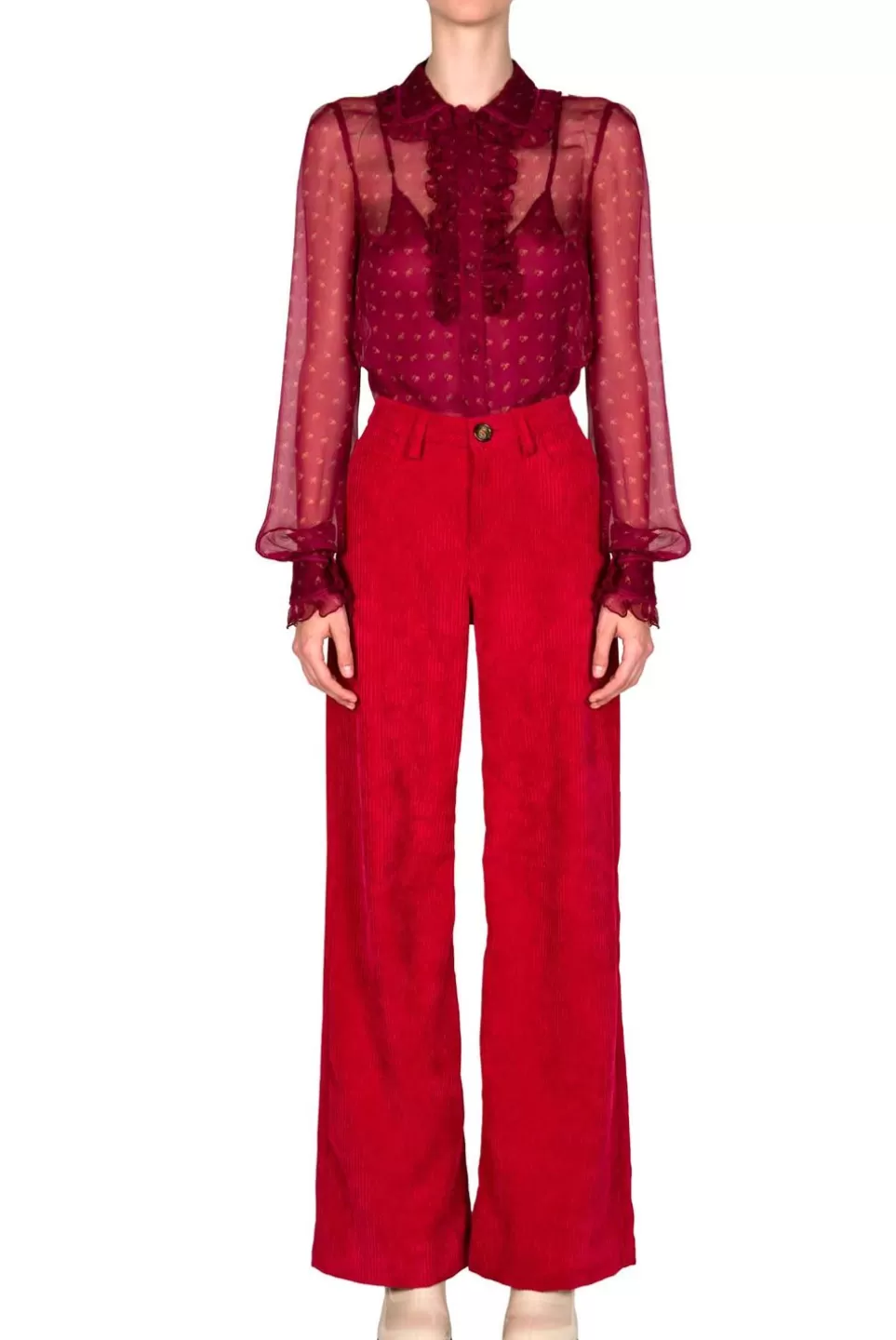 Trousers & Shorts | Luisa Beccaria Corduroy Palazzo Pants