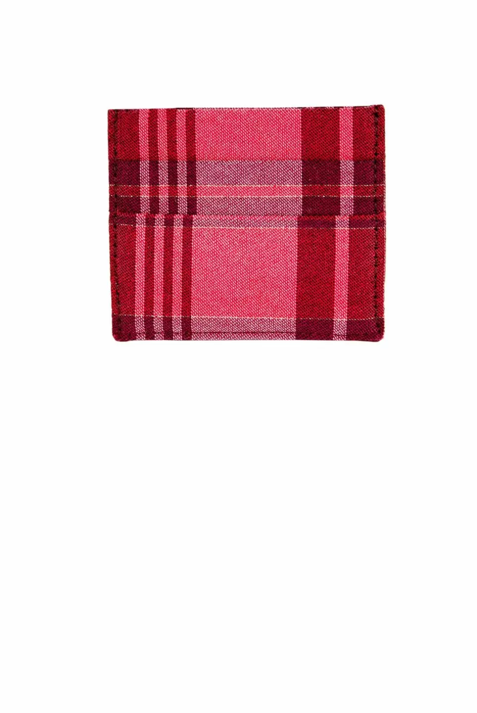 Card Holder | Luisa Beccaria Cotton Plaid Red Card Holder