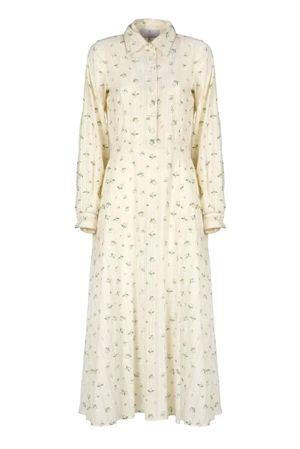 Dresses | Luisa Beccaria Cotton Printed Flower Jacquard Dress