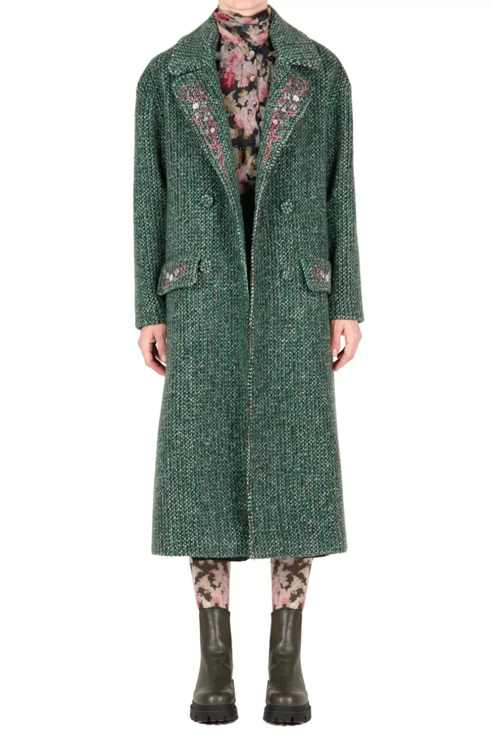 Jackets & Coats | Luisa Beccaria Embroidered Coat