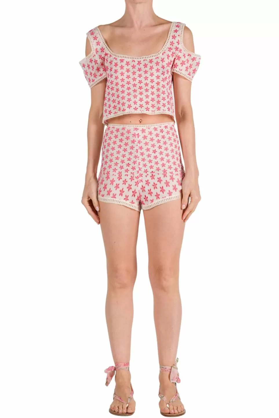 Trousers & Shorts | Luisa Beccaria Eyelet Shorts