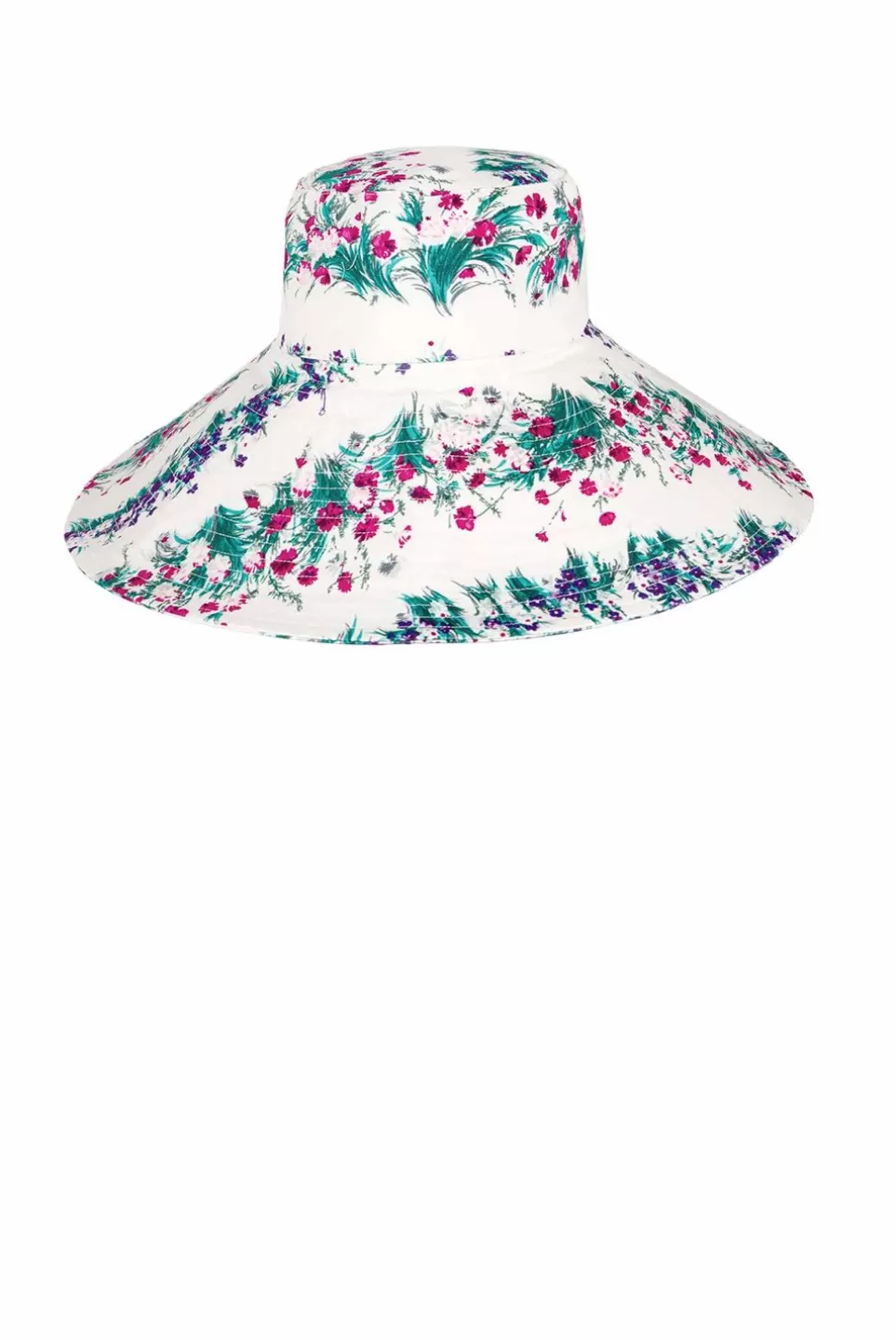 Hat | Luisa Beccaria Floral Cotton Hat