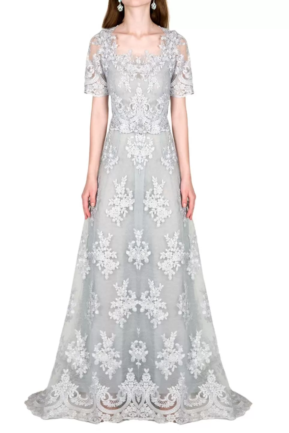 Dresses | Luisa Beccaria Floral Embroidered Lace Gown