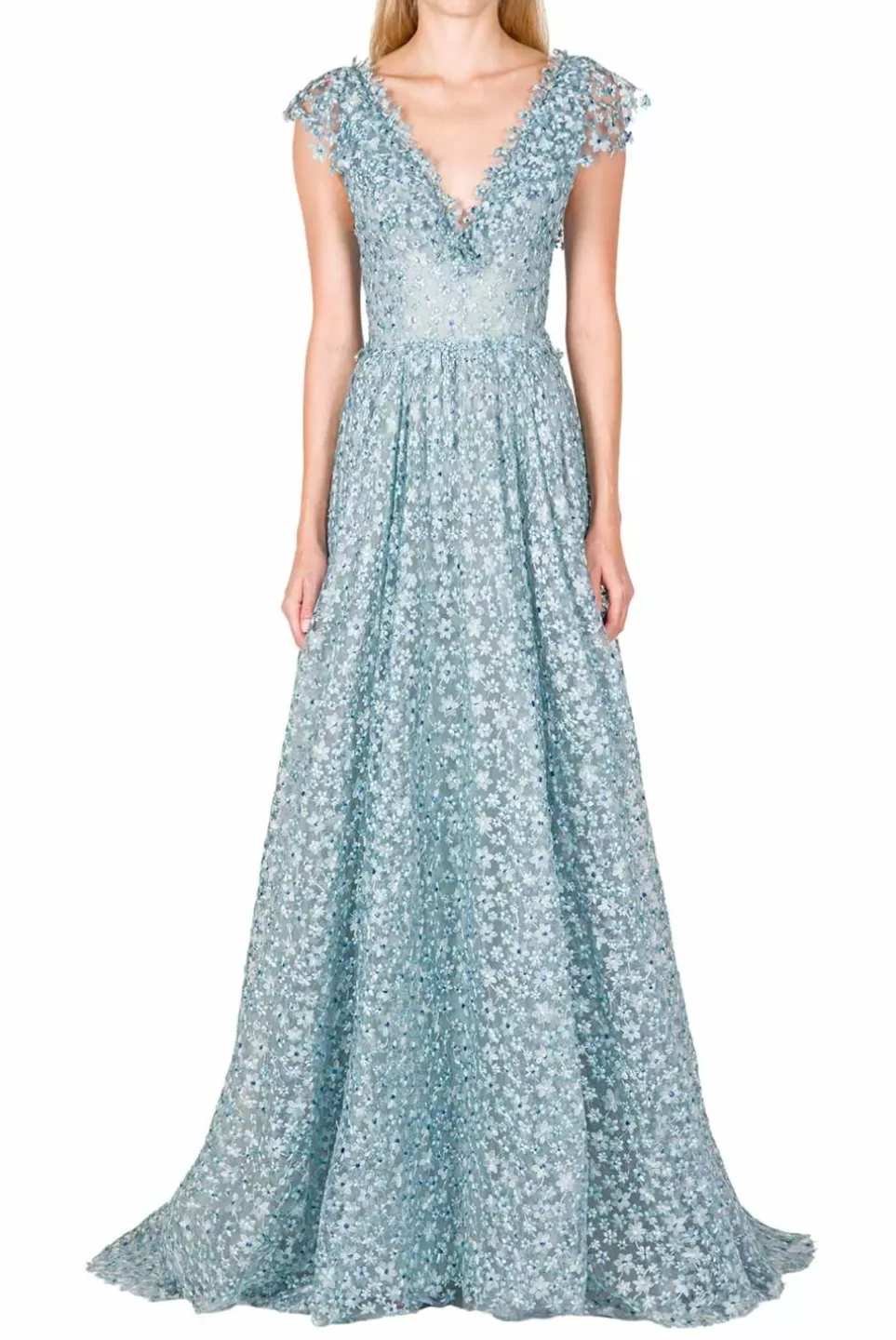 Dresses | Luisa Beccaria Floral Embroidered Silk Gown