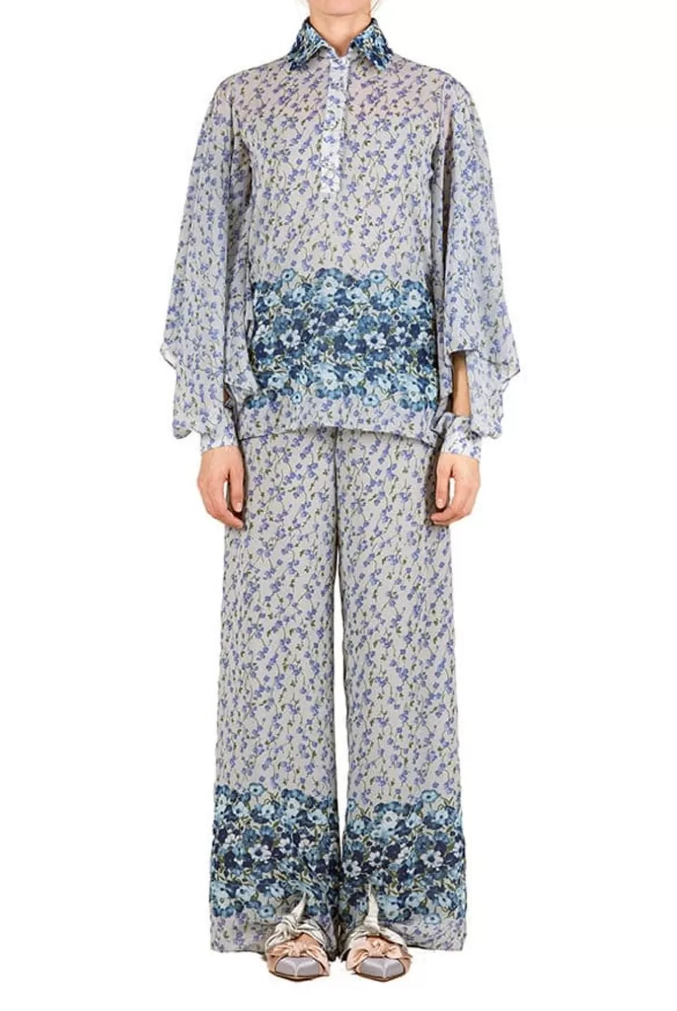 Tops & Blouses | Luisa Beccaria Floral Georgette Blouse