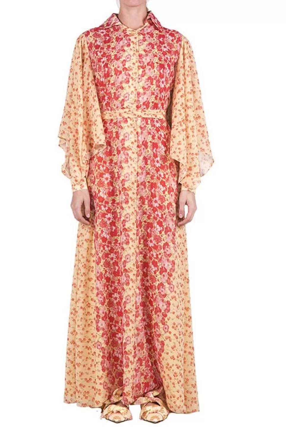 Dresses | Luisa Beccaria Floral Georgette Kaftan