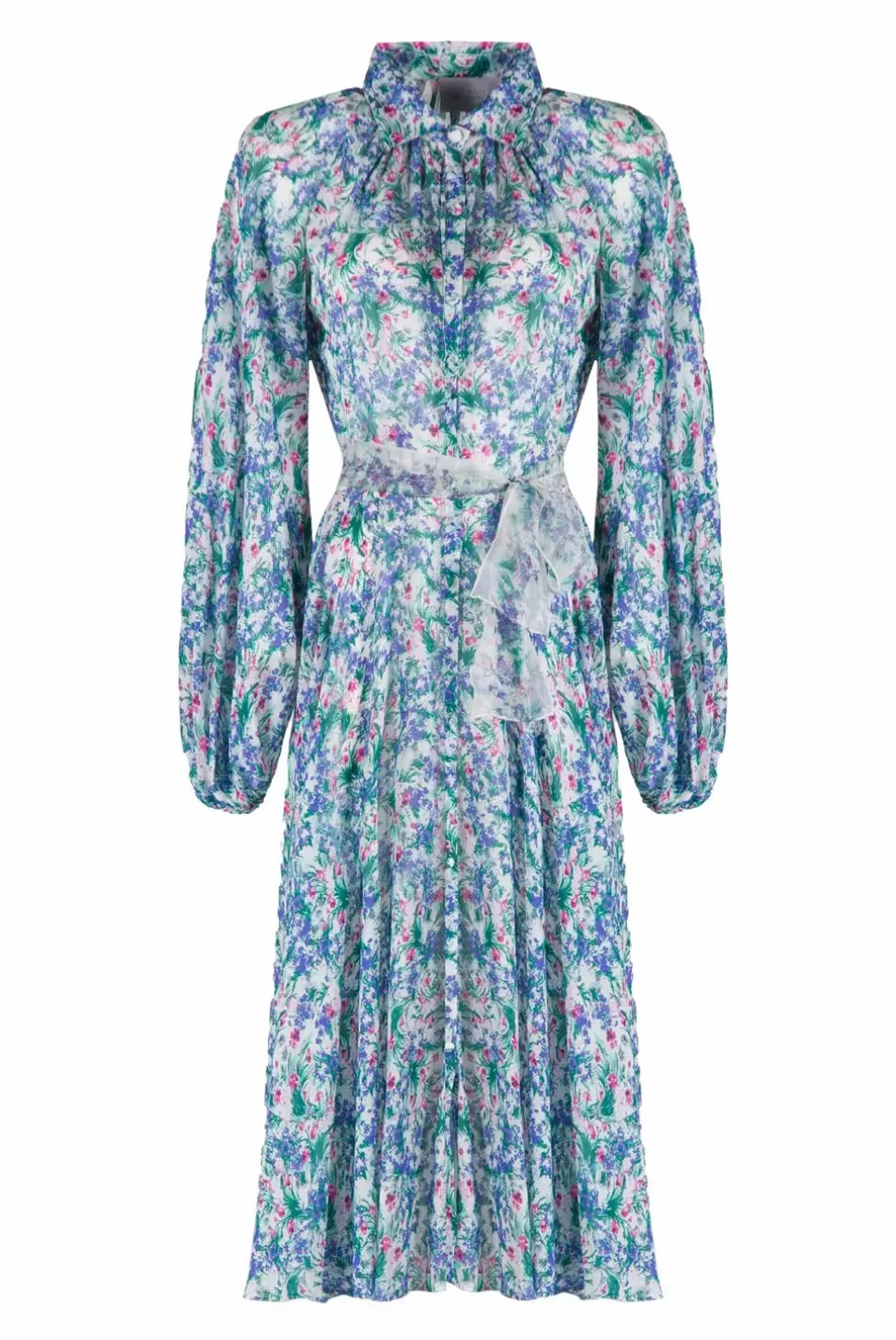 Dresses | Luisa Beccaria Floral Printed Carla Maria Georgette Dress