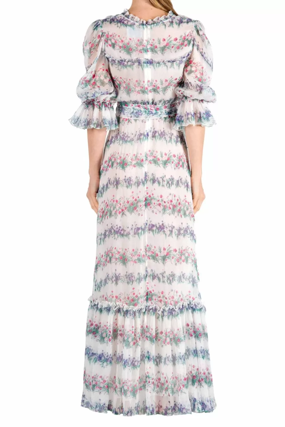 Dresses | Luisa Beccaria Floral Printed Chiffon Dress