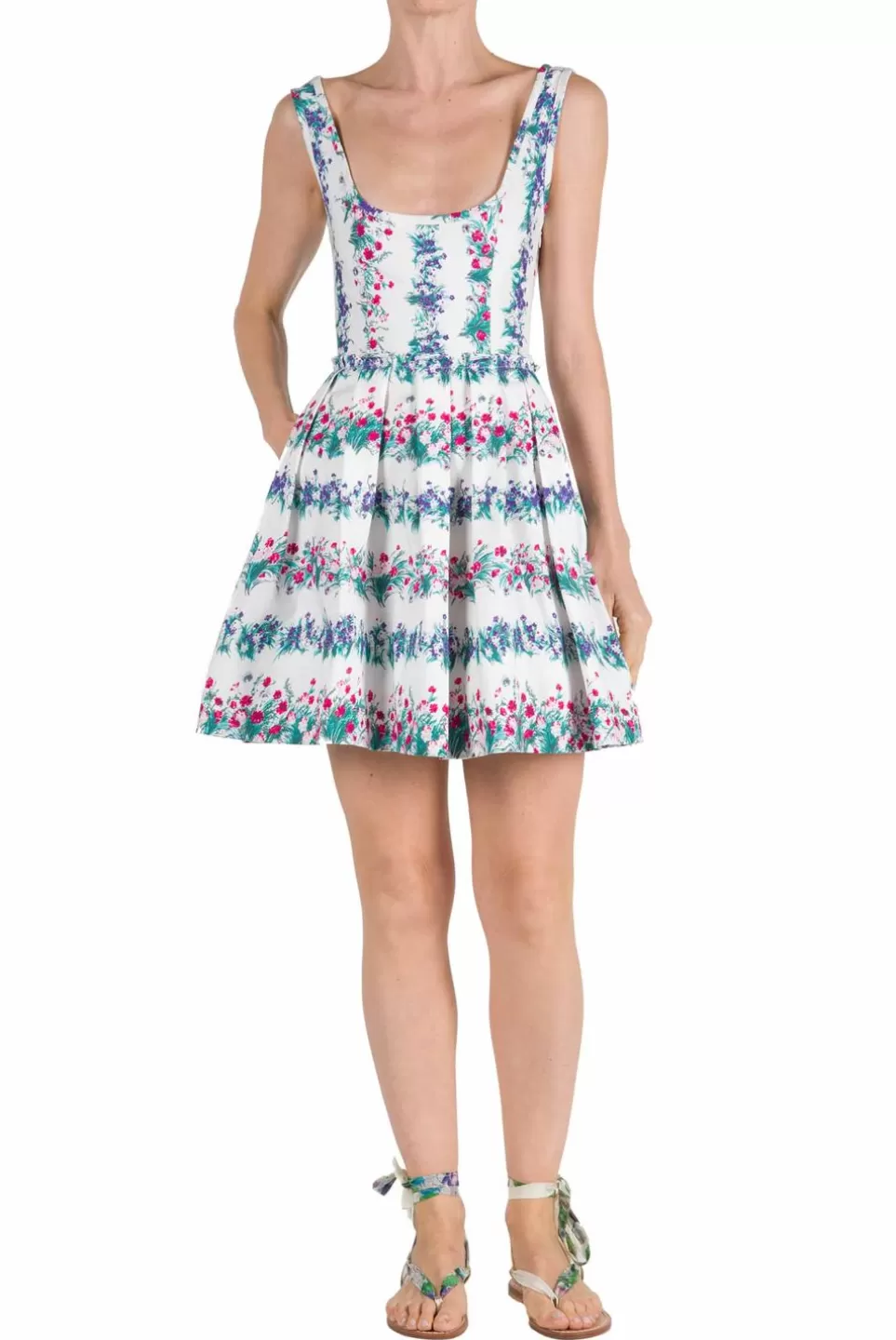 Dresses | Luisa Beccaria Floral Printed Cotton Mini Dress