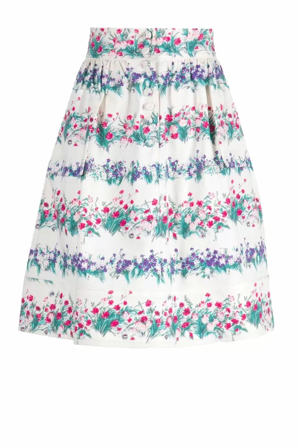 Skirts | Luisa Beccaria Floral Printed Cotton Skirt