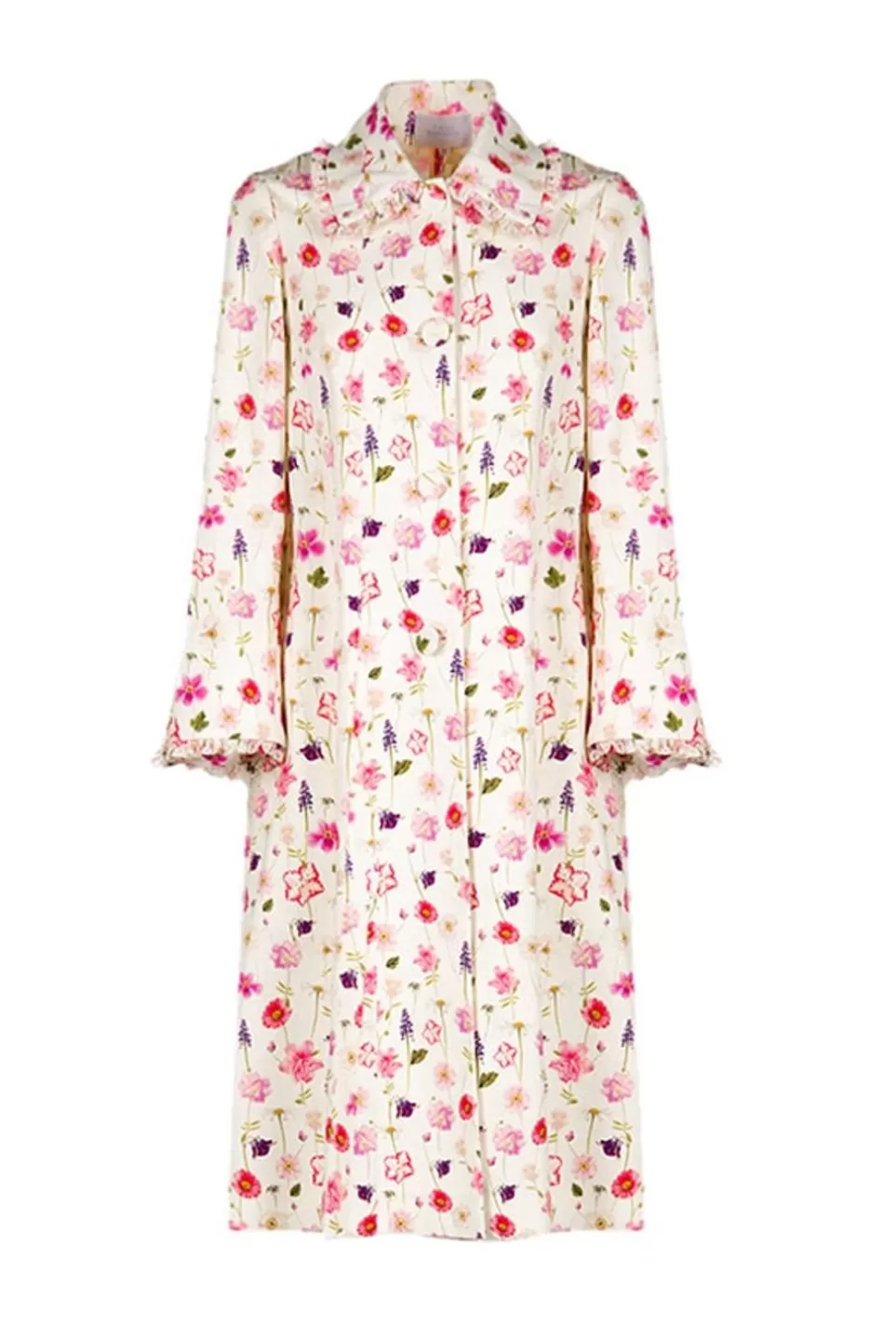 Jackets & Coats | Luisa Beccaria Floral Printed Cotton-Piquet Coat