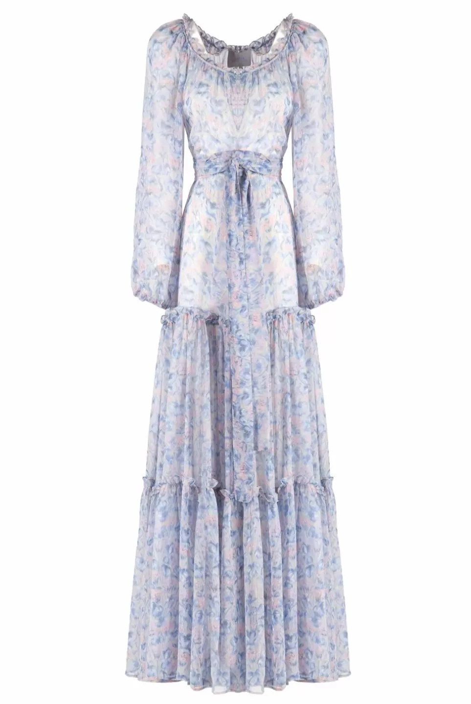 Dresses | Luisa Beccaria Floral Printed Georgette Dress