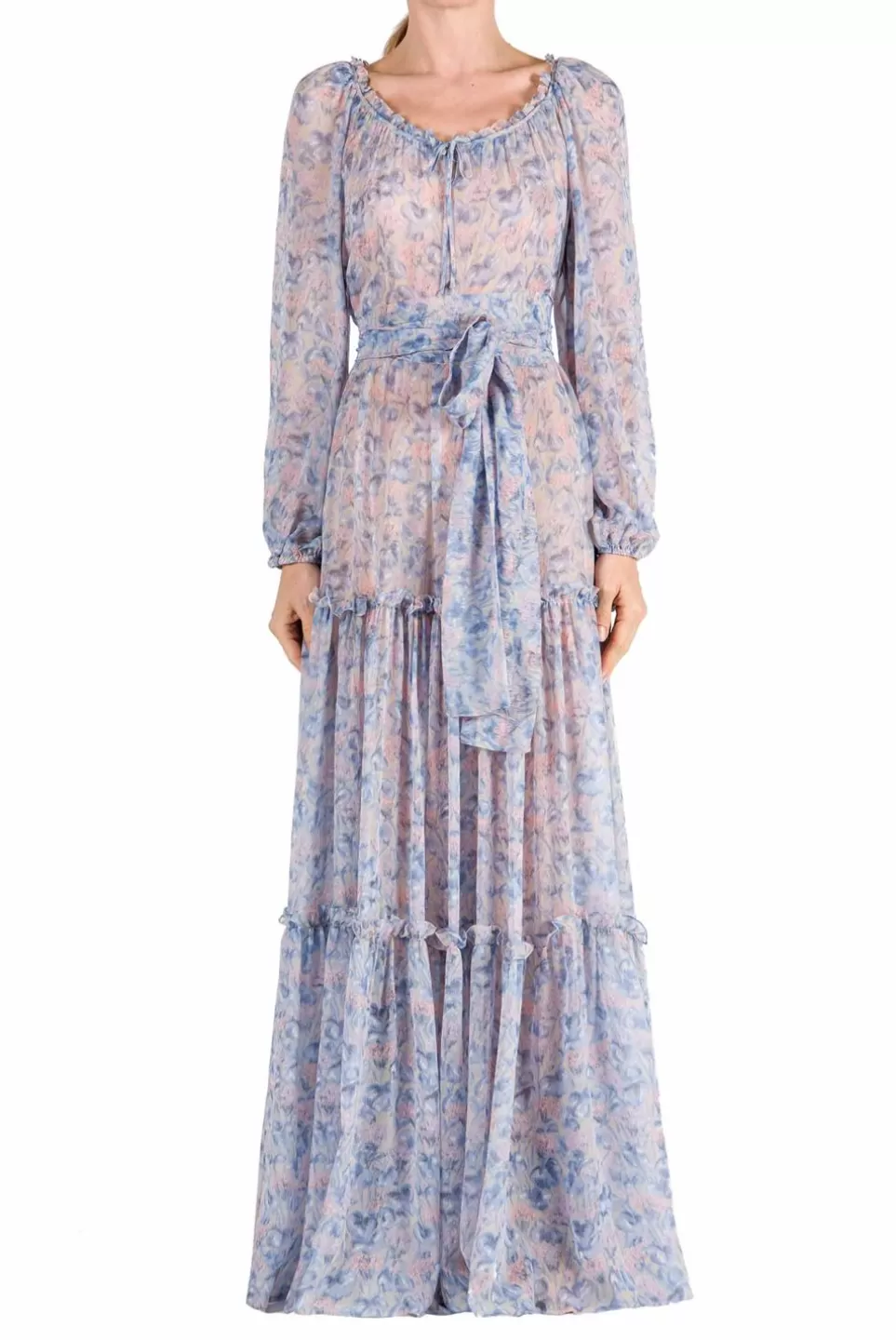 Dresses | Luisa Beccaria Floral Printed Georgette Dress