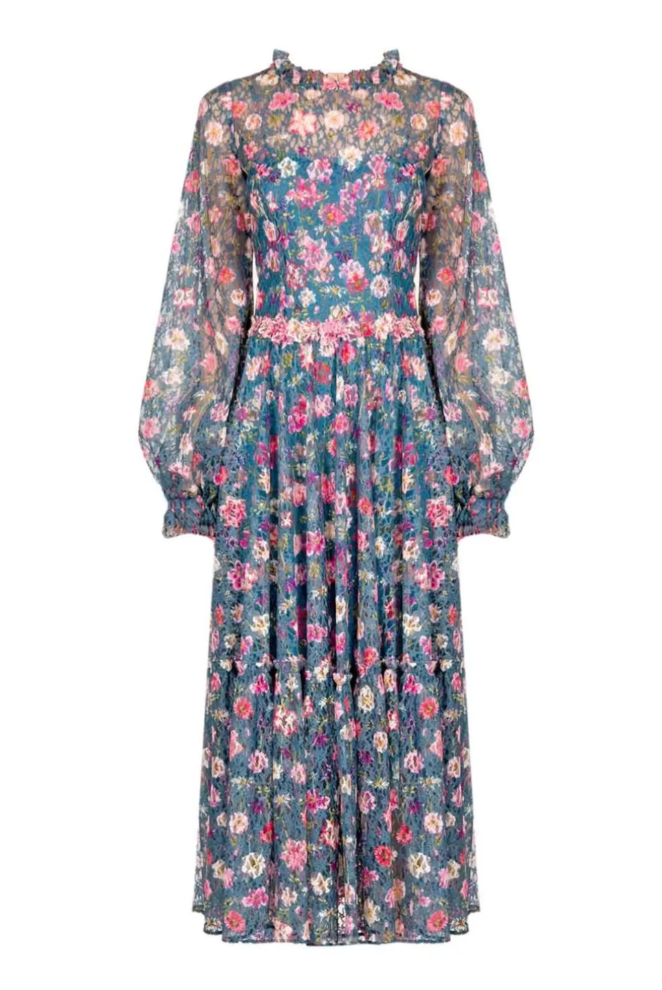 Dresses | Luisa Beccaria Floral Printed Lace Midi Dress