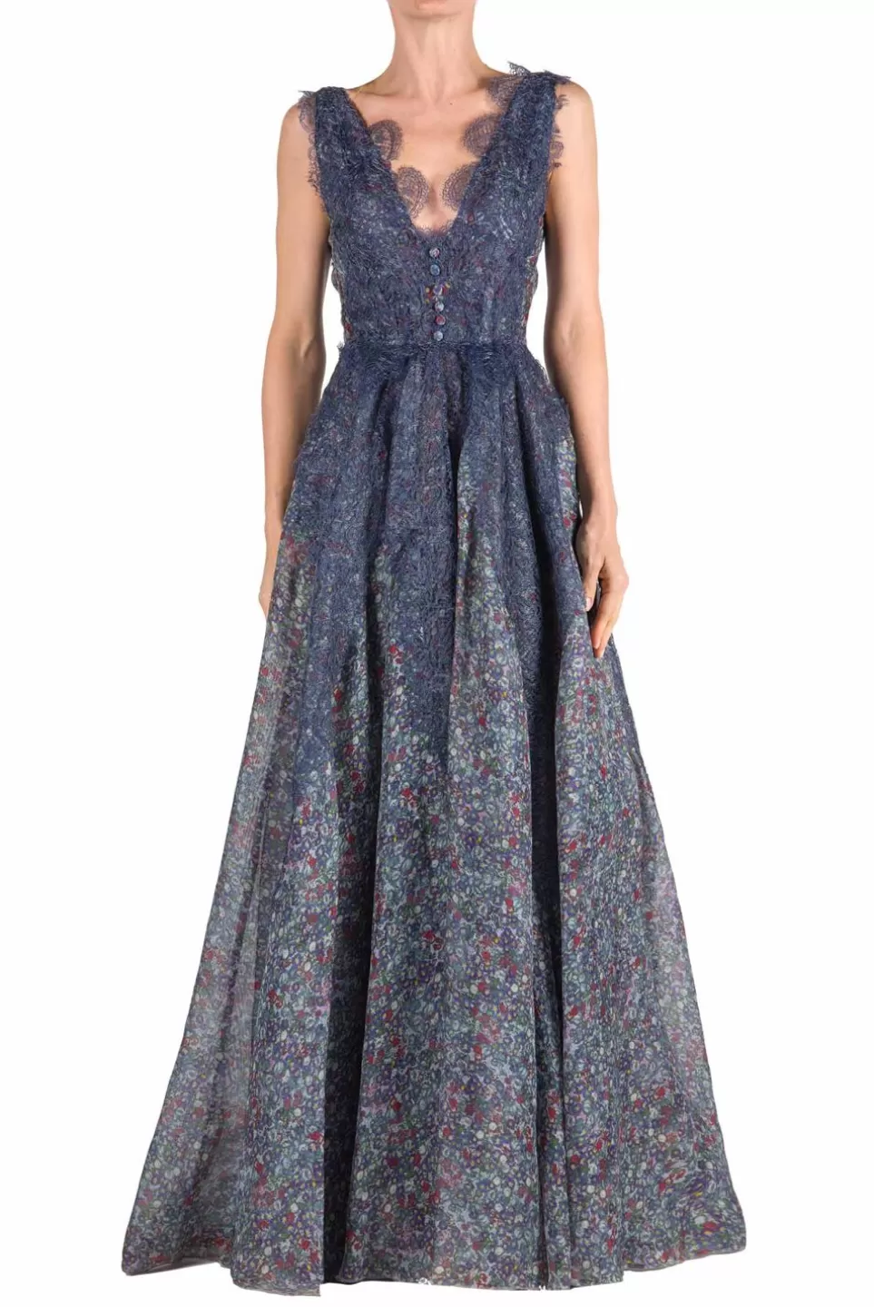 Dresses | Luisa Beccaria Floral Printed Organza Gown