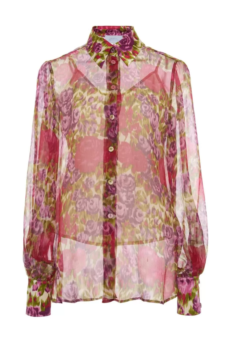 Tops & Blouses | Luisa Beccaria Floral Silk Chiffon Blouse