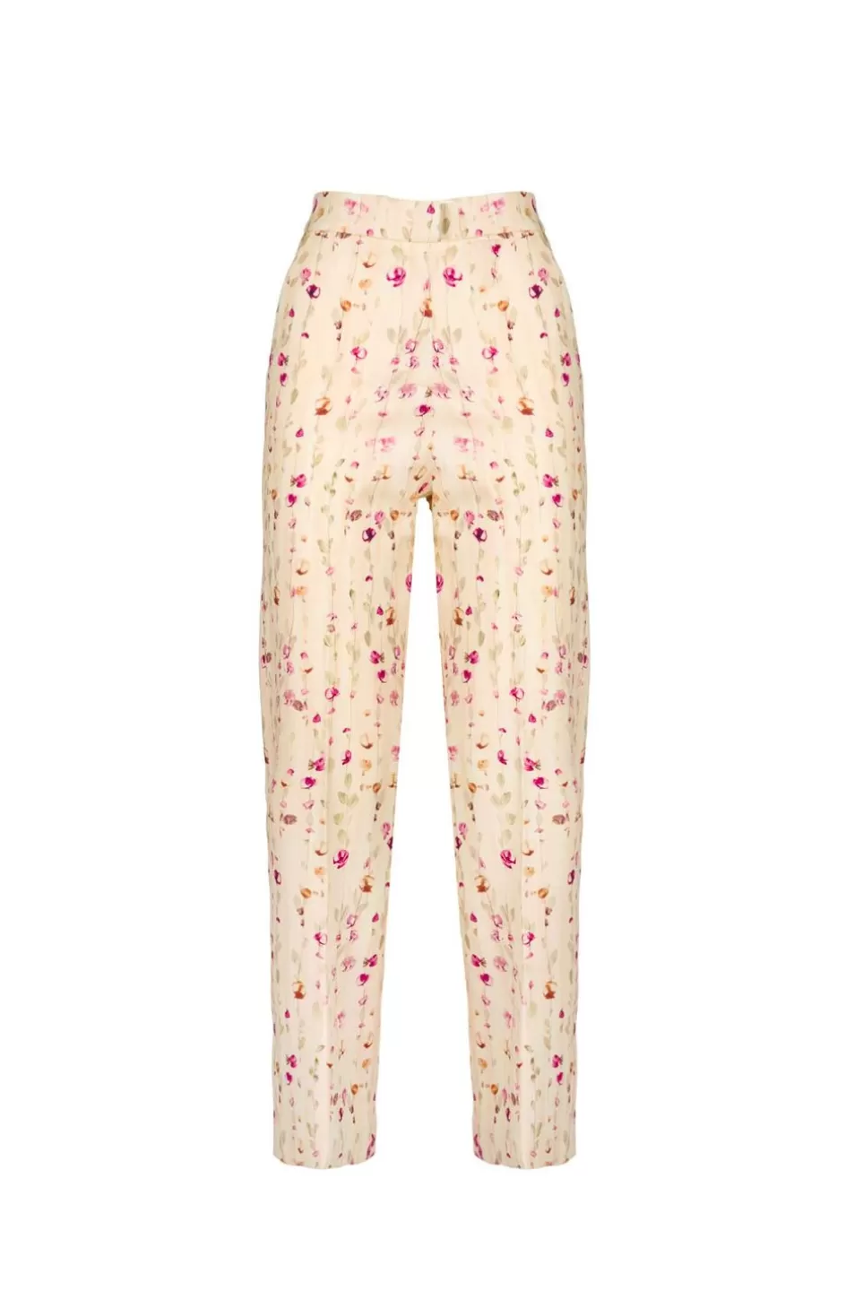 Trousers & Shorts | Luisa Beccaria Flower Garland Cigarette Woolen Pants