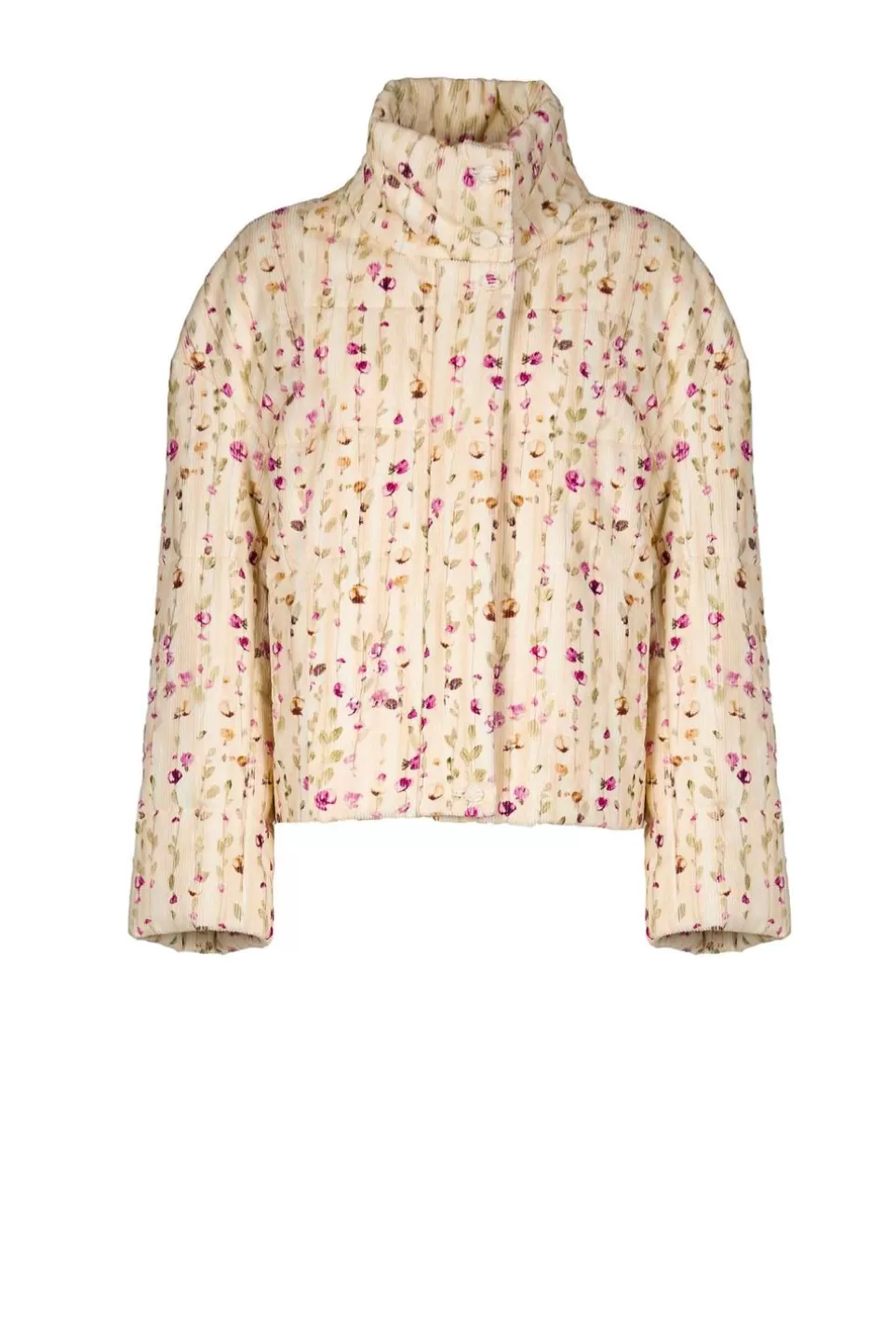 Jackets & Coats | Luisa Beccaria Flower Garland Corduroy Padded Bomber