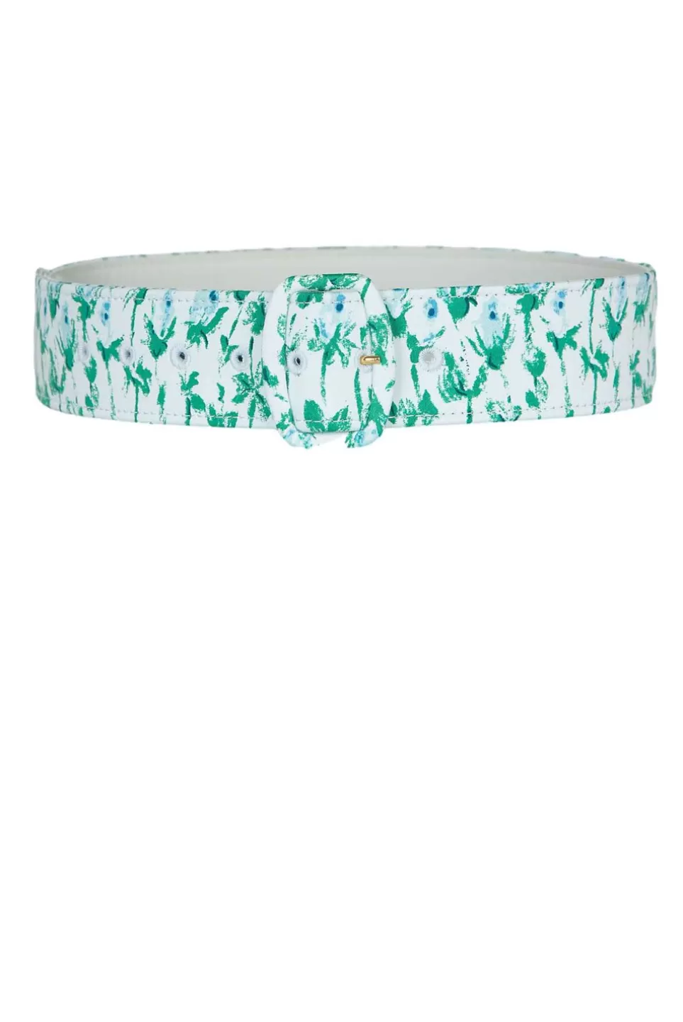 Belt | Luisa Beccaria Flowery Striped Blue Belt